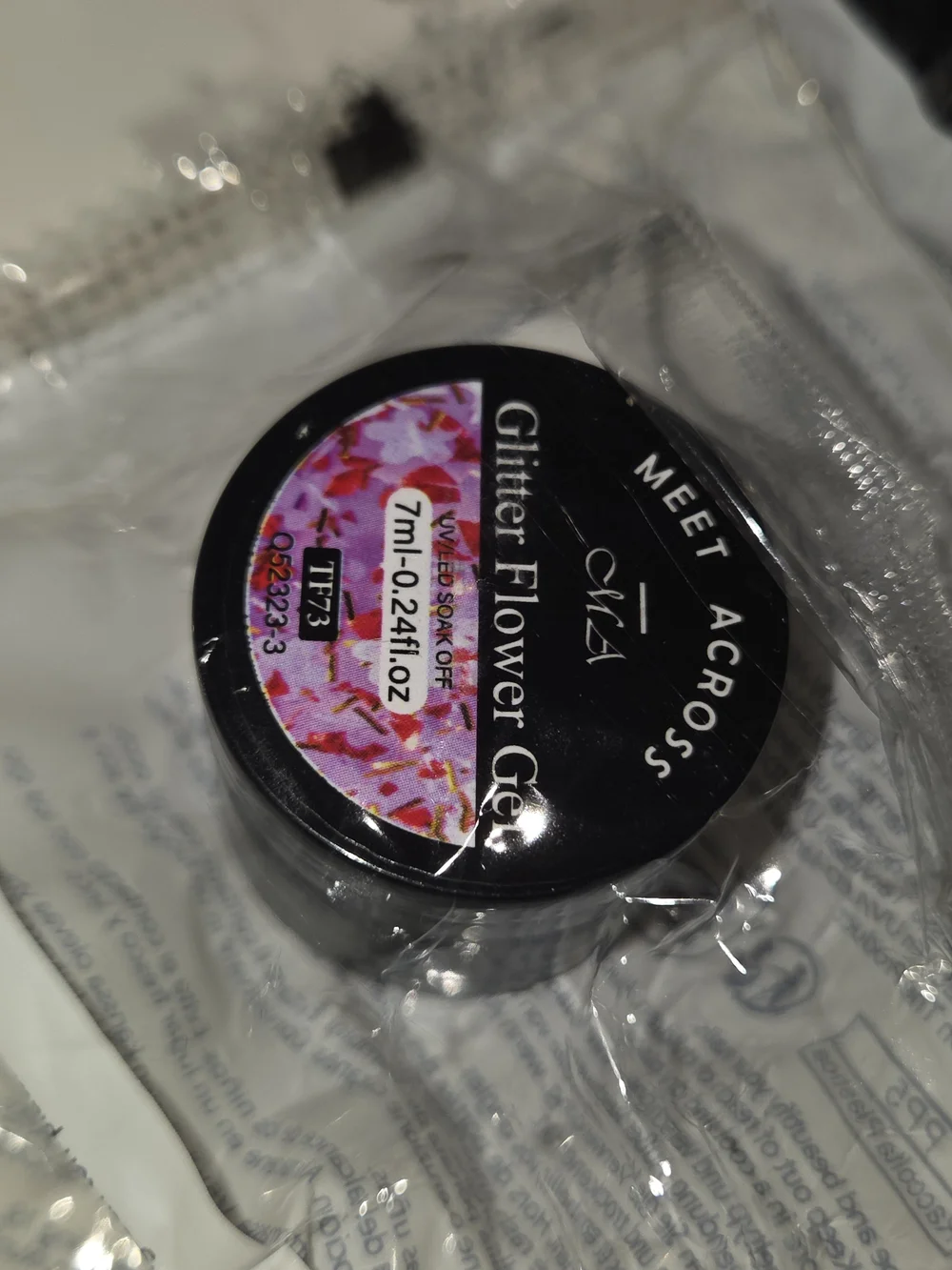 Meet Me Across glitter flower